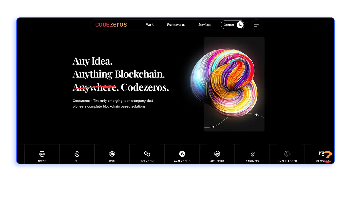 codezeros stands among top blockchain companies.