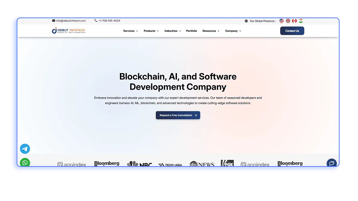 debut infotech top blockchain defi development company