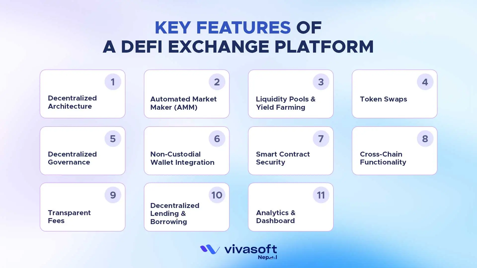 key features of a defi exchange platform
